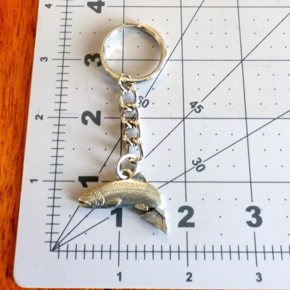 Jumping Atlantic Salmon Keychain 2007K